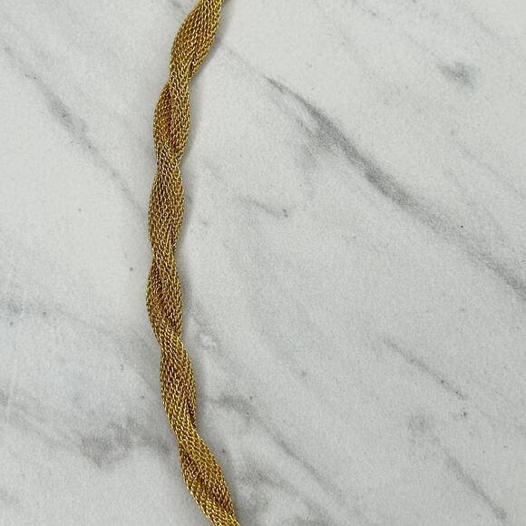 Vintage Gold Twisted Mesh Chain Belt Hook Closure Small (S) โจ - Picture 7 of 11